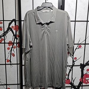 Travis Mathew Gray Polo Shirt Size XXL